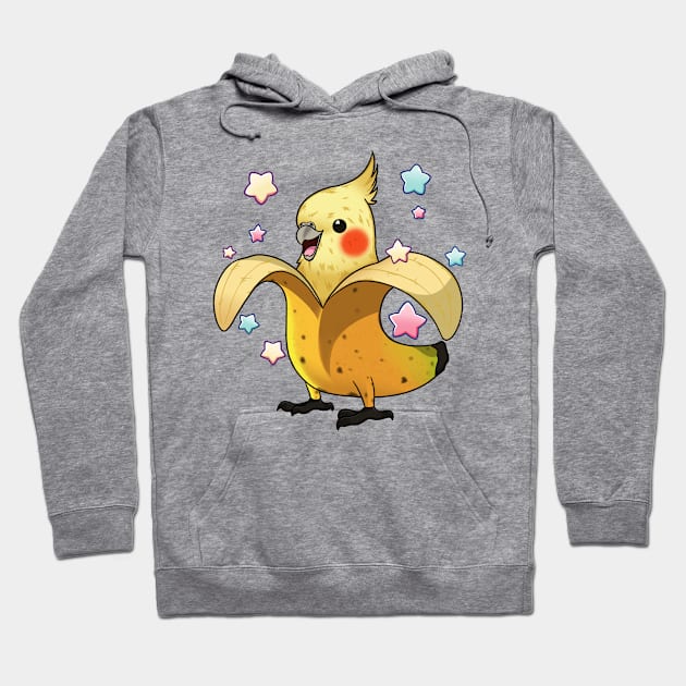 Tropical Fusion: Banana Cockatiel Delight Hoodie by Holymayo Tee